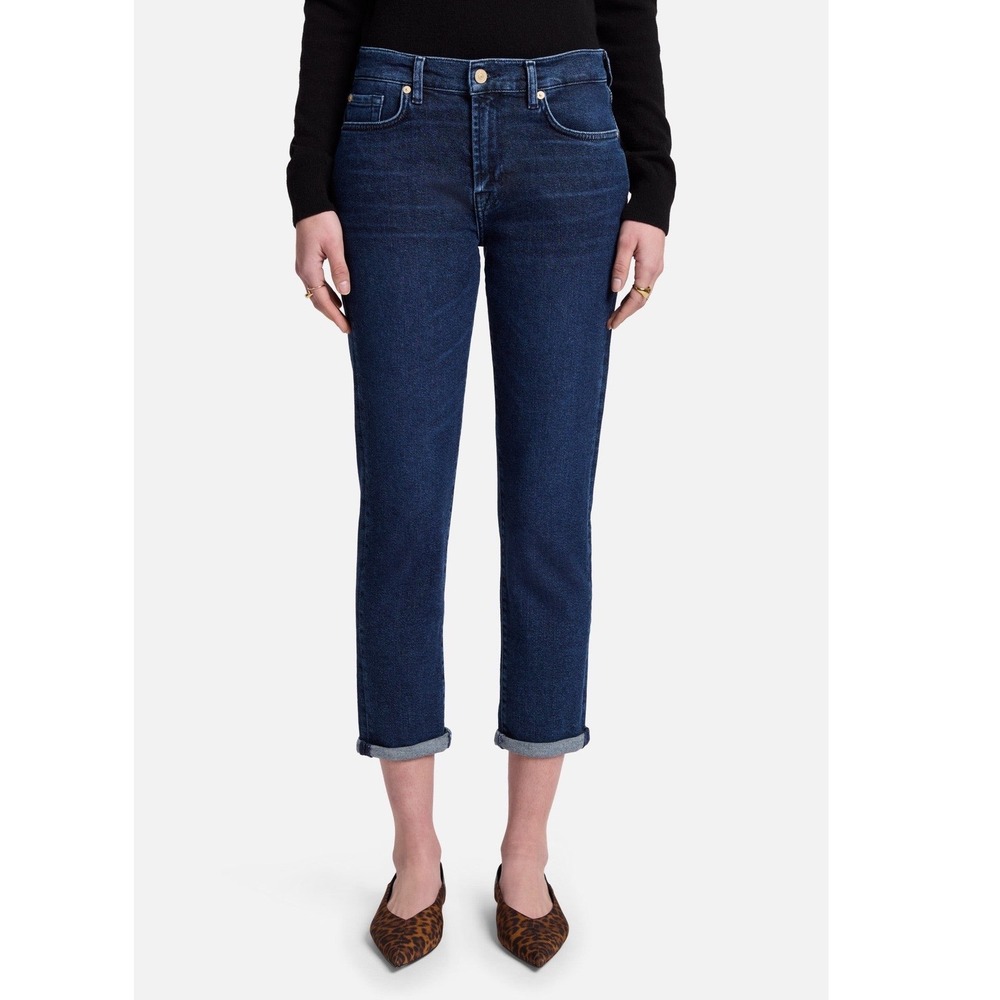 7 For All Mankind Josefina Paradise Cove Jeans Womens 32 Dark Blue Luxe Vintage